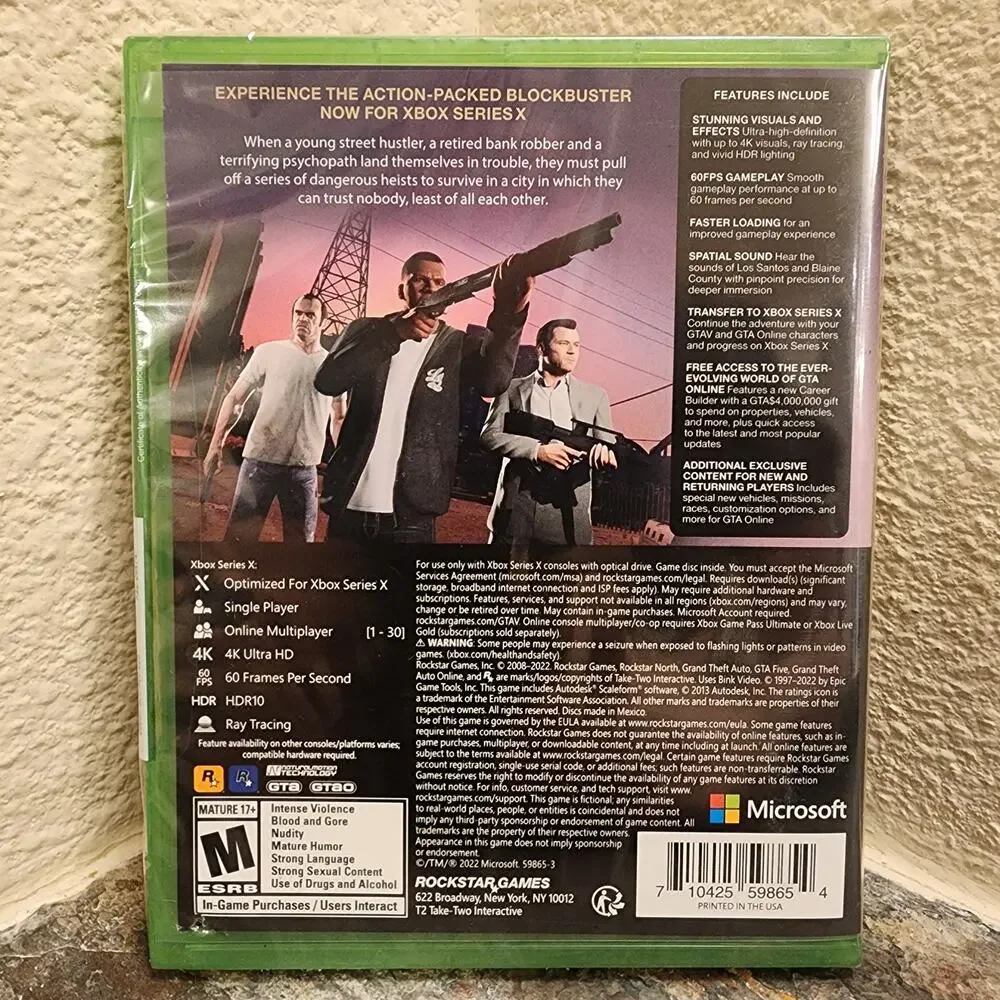 Game - Grand Theft Auto V (NEW) - Xbox Series X